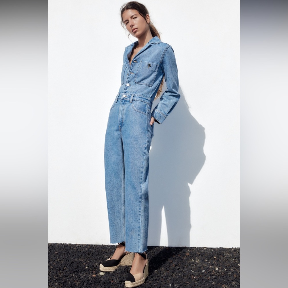 Zara denim jumpsuit